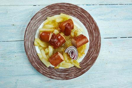 油炸食物Polsemix丹麦土豆炸薯条盘子图片
