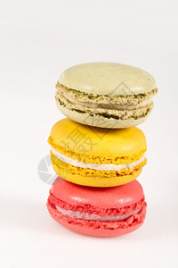 马卡龙圆形的传统多彩美味面纱典型法国糕点图片