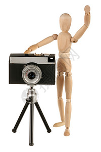 木人偶与相机图片