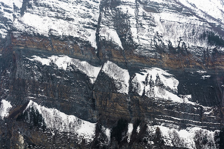 冰岛的雪山景观图片
