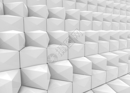 三角形排多边立方体壁背景的3d投影视图插图片