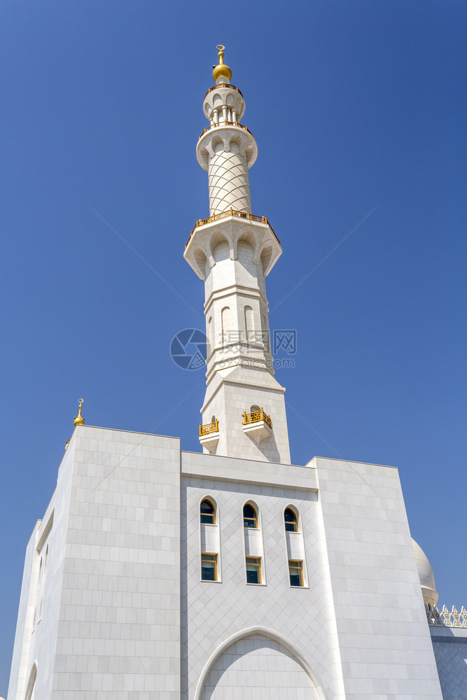 开斋节阿拉伯联酋航空布扎比谢赫耶德大清真寺米纳雷特图片