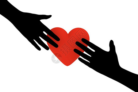 爱因萨姆爱举两只手伸向心脏的插图惠廷厄姆同情设计图片