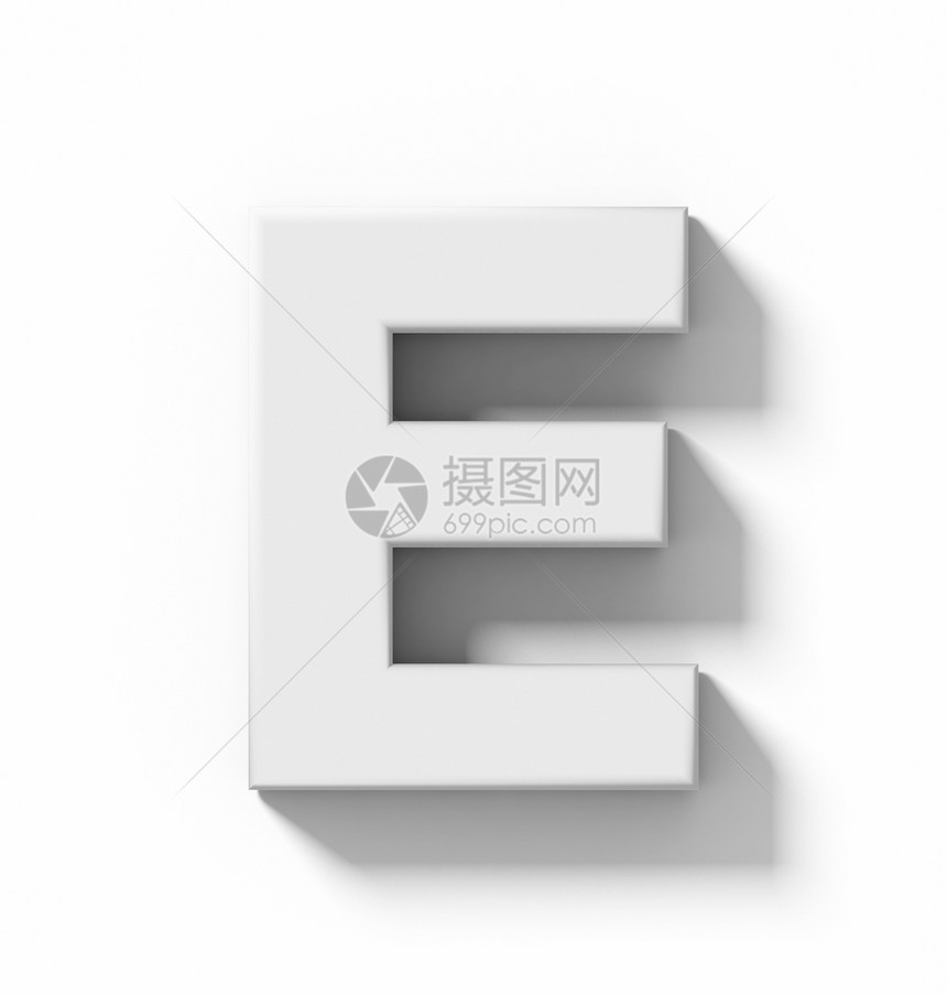渲染E3D白与色隔离有阴影垂直投3D信灰色的图片