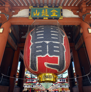 日本浅草寺大门背景图片