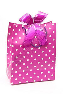 店铺礼物惊喜带弓的粉色袋图片