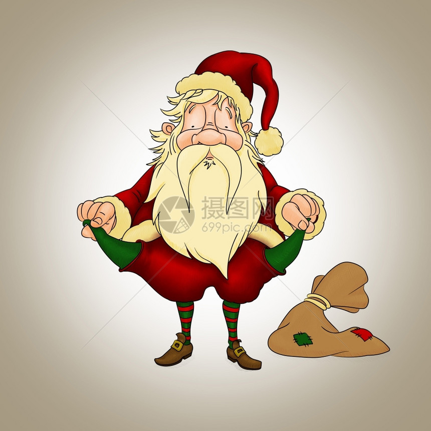 礼物假期克劳斯危机时空口袋的圣诞老人图片
