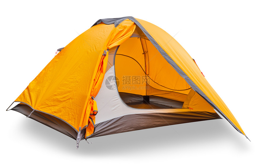 橙色的帐篷图片