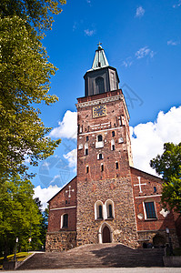 雅各布斯芬兰图尔库中世纪大教堂外的图尔库大教堂会建筑学背景