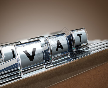 添加以VAT为重点的文件选项卡用于显示增值税的Biige背景图像概念价值金融图片