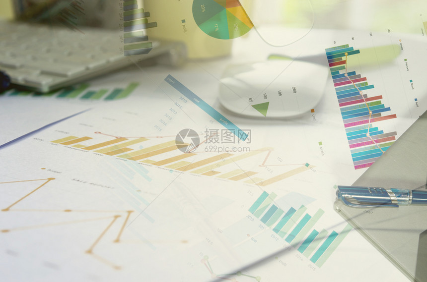 统计数据办公室桌商业概念的务图表营销图片