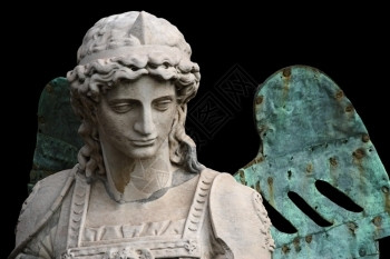意大利罗马的ArchangelMichael雕像天使翅膀历史图片