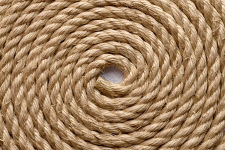 绳索背景和纹理的西索绳安排为背景近距离拍摄西萨绳黄麻图片