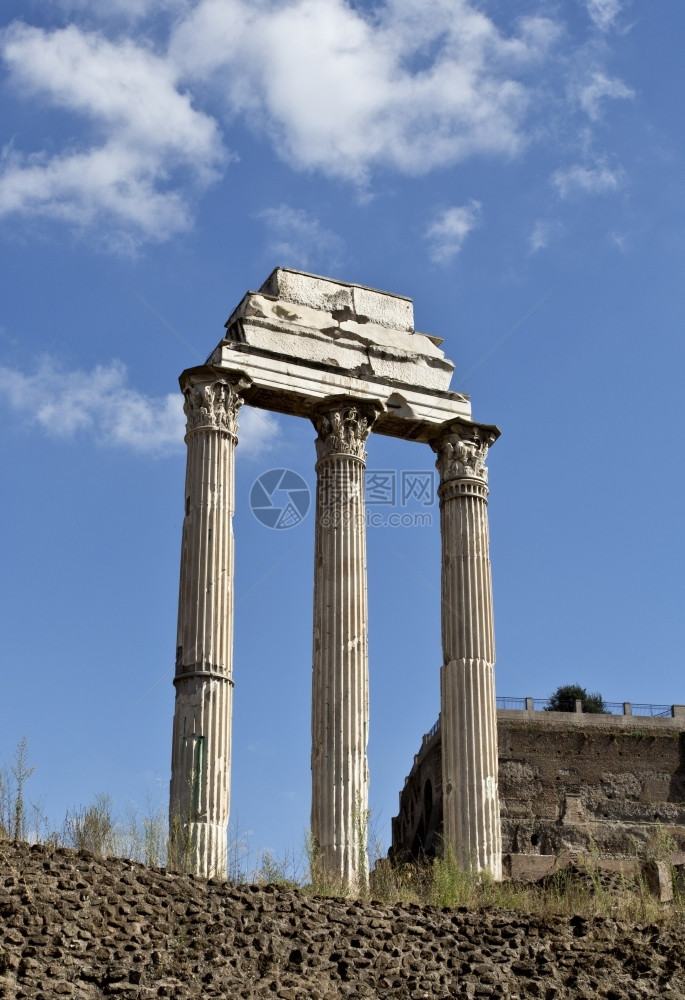 拱意大利罗马论坛的废墟标志古老图片
