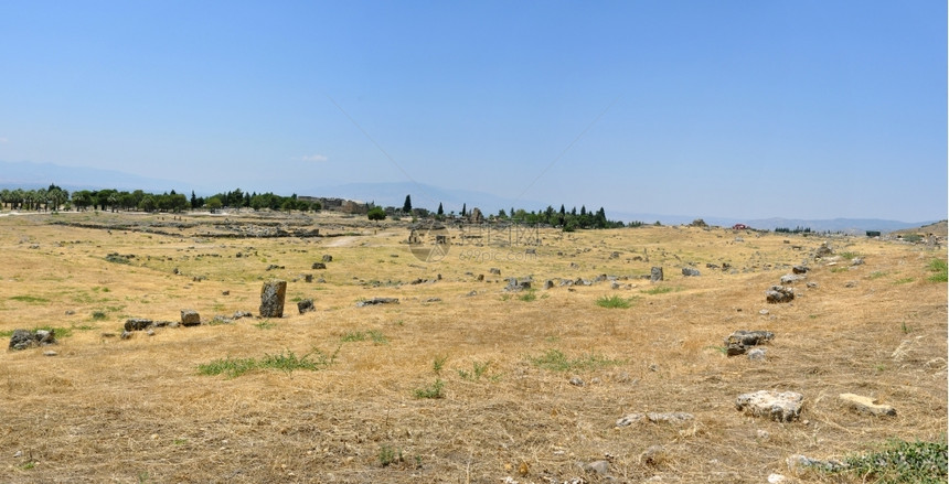 古代城市建筑毁坏了石头遗址的全景火鸡考古学地标图片