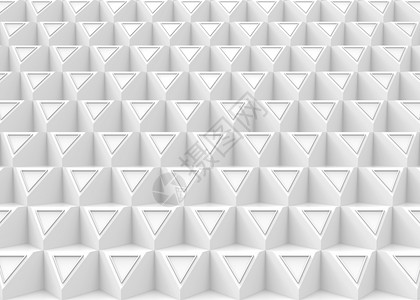 现代的3d转换抽象的现代三角形模式立方体壁背景白色的插图背景图片