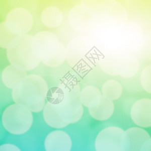 雷因夫乔登绿松石背景下的抽象散焦灯明亮的发光偏绿设计图片