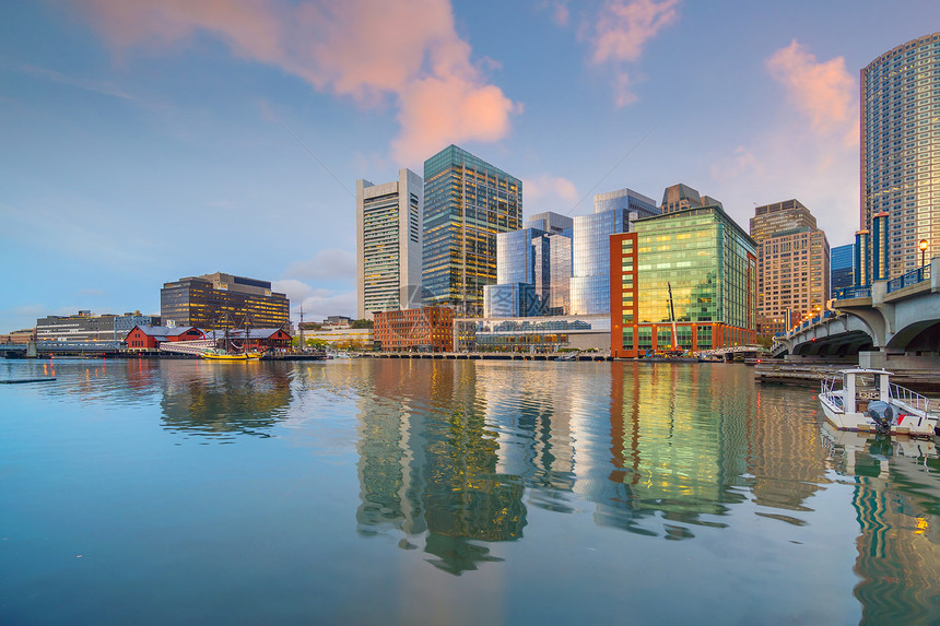 美国波士顿市中心城市风光图片
