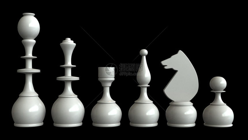 使成为3d黑背景上分离的象棋元件转换将死剪下图片