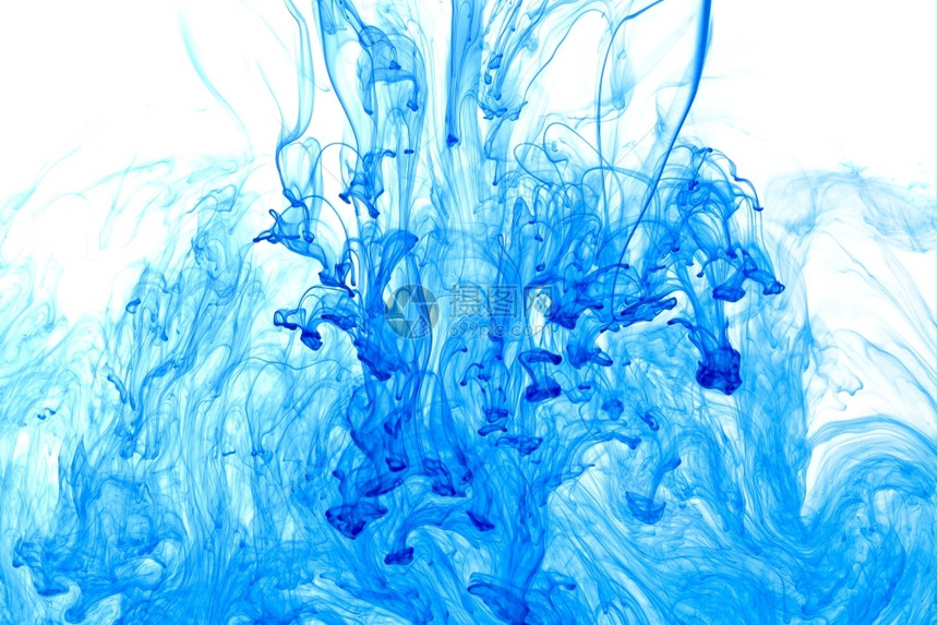 蓝色的斑点丁状滚动布洛液体图片