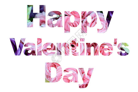 特点字母白背景上的玫瑰图片制作Valentinersquosday单词背景图片