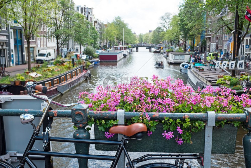 运输建筑学水荷兰阿姆斯特丹Prinsengracht市风景图片
