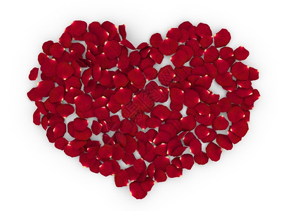 特点玫瑰花瓣心爱情人节日系列红色的浪漫背景图片
