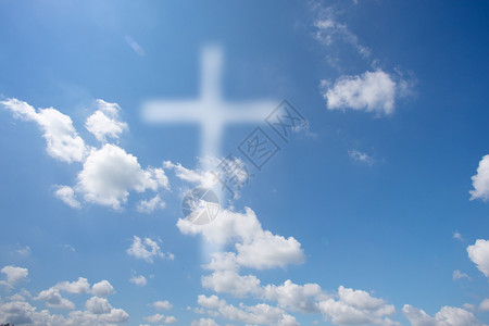 大学蓝色的在天信仰和天堂的标志蓝概念拼贴神圣图片