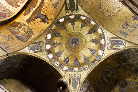 内部的圣马克巴西利卡意大威尼斯巨型内地标记圆顶图片
