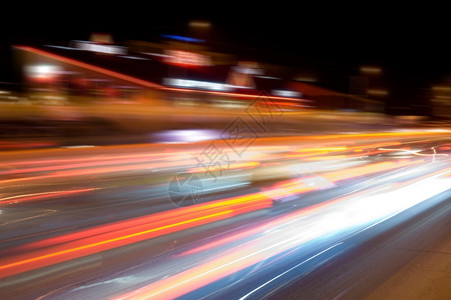 运输模糊波德希瓦洛夫夜间城市交通灯在动背景图片