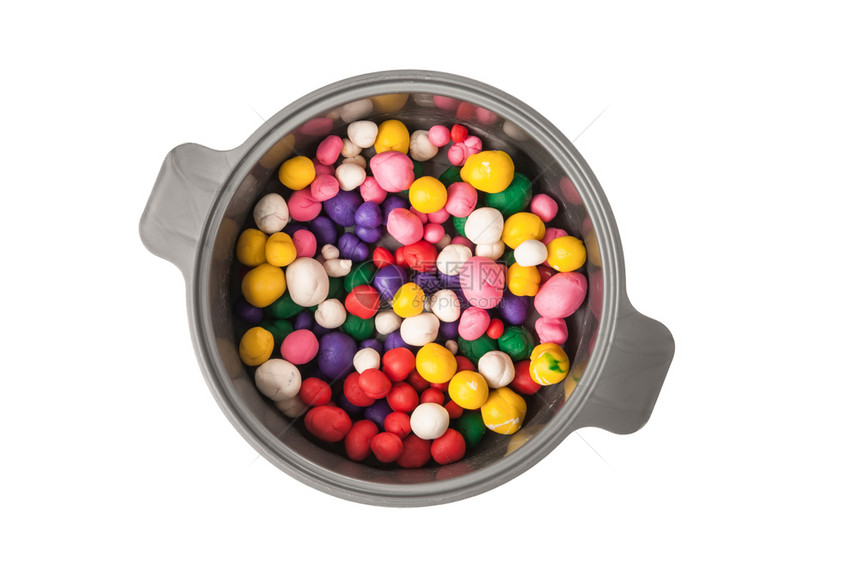 白被孤立的可塑胶果豆中玩具食品球游戏柔软度图片