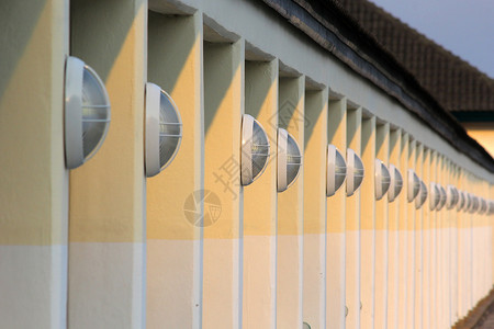 爱迪生电杆建筑物壁灯照片电泡图片