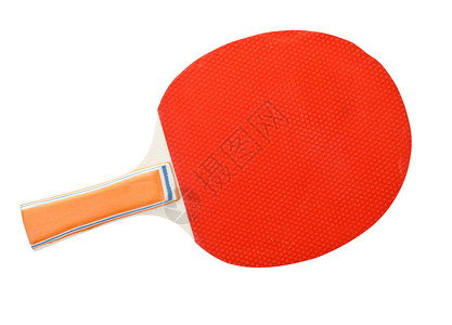 圆形的白背景上孤立网球拍打桌子红色的图片