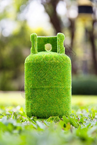 有创造力的可重复使用力量绿色气体油箱概念图片