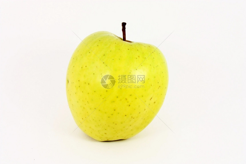 清新黄苹果孤立食物健康维他命图片