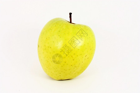 清新黄苹果孤立食物健康维他命图片