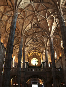 修道院主要教堂天花板礼地标建筑图案旅游内部的纪念碑图片