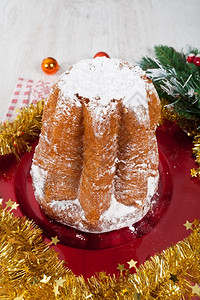 食物典型的意大利兰地潘多罗圣诞节日蛋糕意大利语假期图片