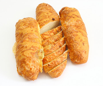 面包的干枯长面包被白种芝士隔绝而冻碎文化食物烘烤的图片