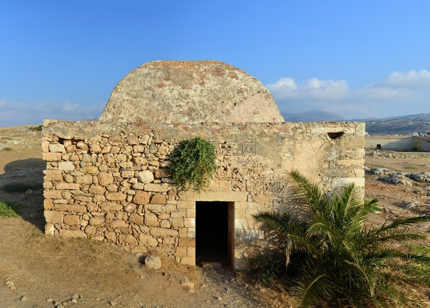 爬坡道希腊雷瑟姆诺市Fortezza堡垒清真寺标志建筑地罗西姆诺图片