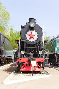 电的煤炭机车俄罗斯铁路公火车头在萨马拉的照片图片