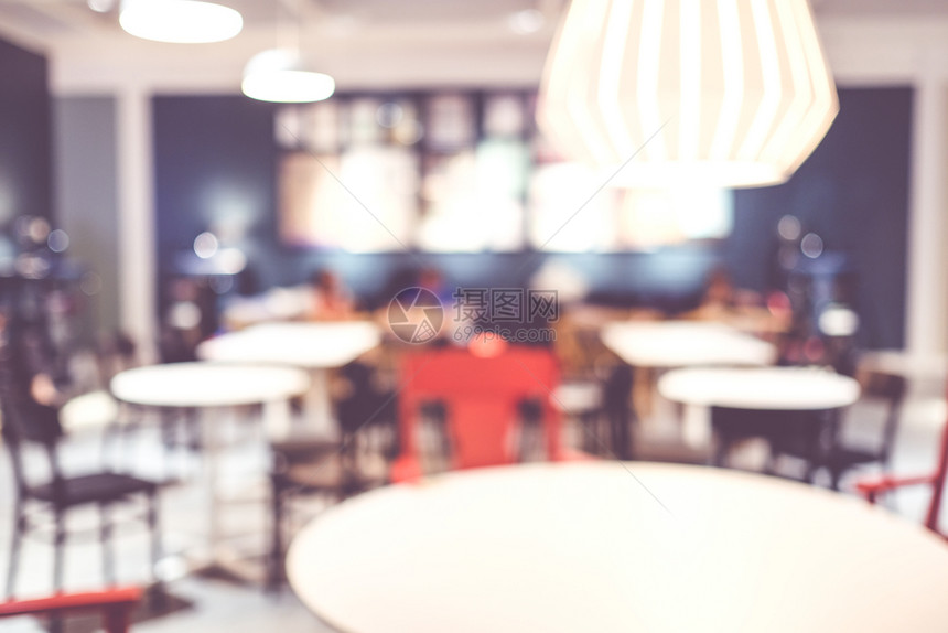 散焦桌子喝背景模糊咖啡馆带有bokeh光背景横旗食物和饮料概念图片