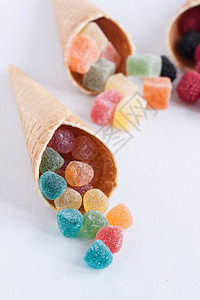 可口沙佛丰富多彩的冰淇淋甜果糖背景图片
