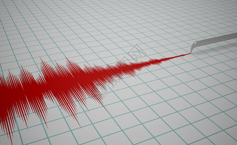 地震仪机器的插图表技术振幅图片