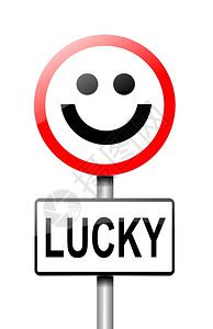 说明用幸运概念描绘标志的图示赢幸运插图片