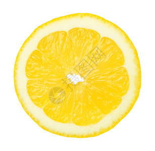 柑橘白色背景上孤立的柠檬果片切水吃图片