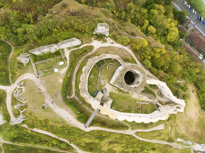 Gaillard城堡LesAndelys诺曼底法国古老的旅游建筑学图片
