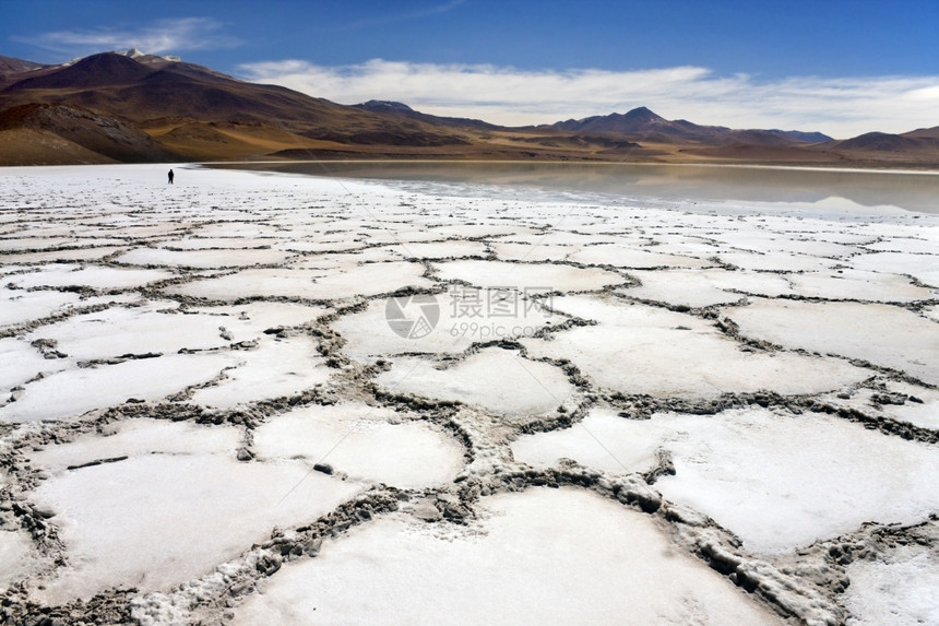 风景图亚伊托南美智利北部阿塔卡马沙漠约380米的TuyajtoLagoonampSaltFlats观光图片
