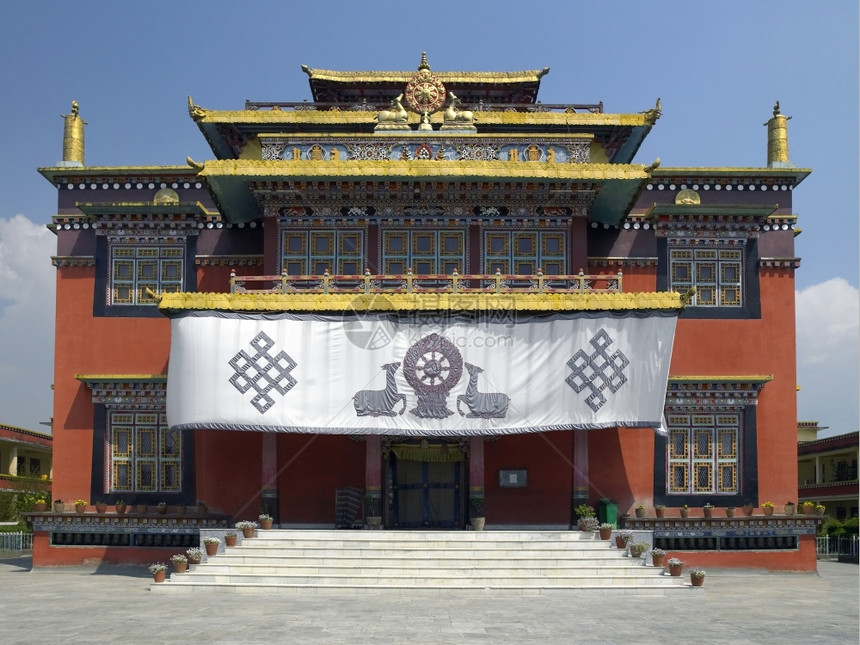 尼泊尔加德满都博达纳特佛教寺院艾伦建造宗教图片