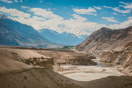 斯卡河谷山里的河谷背景